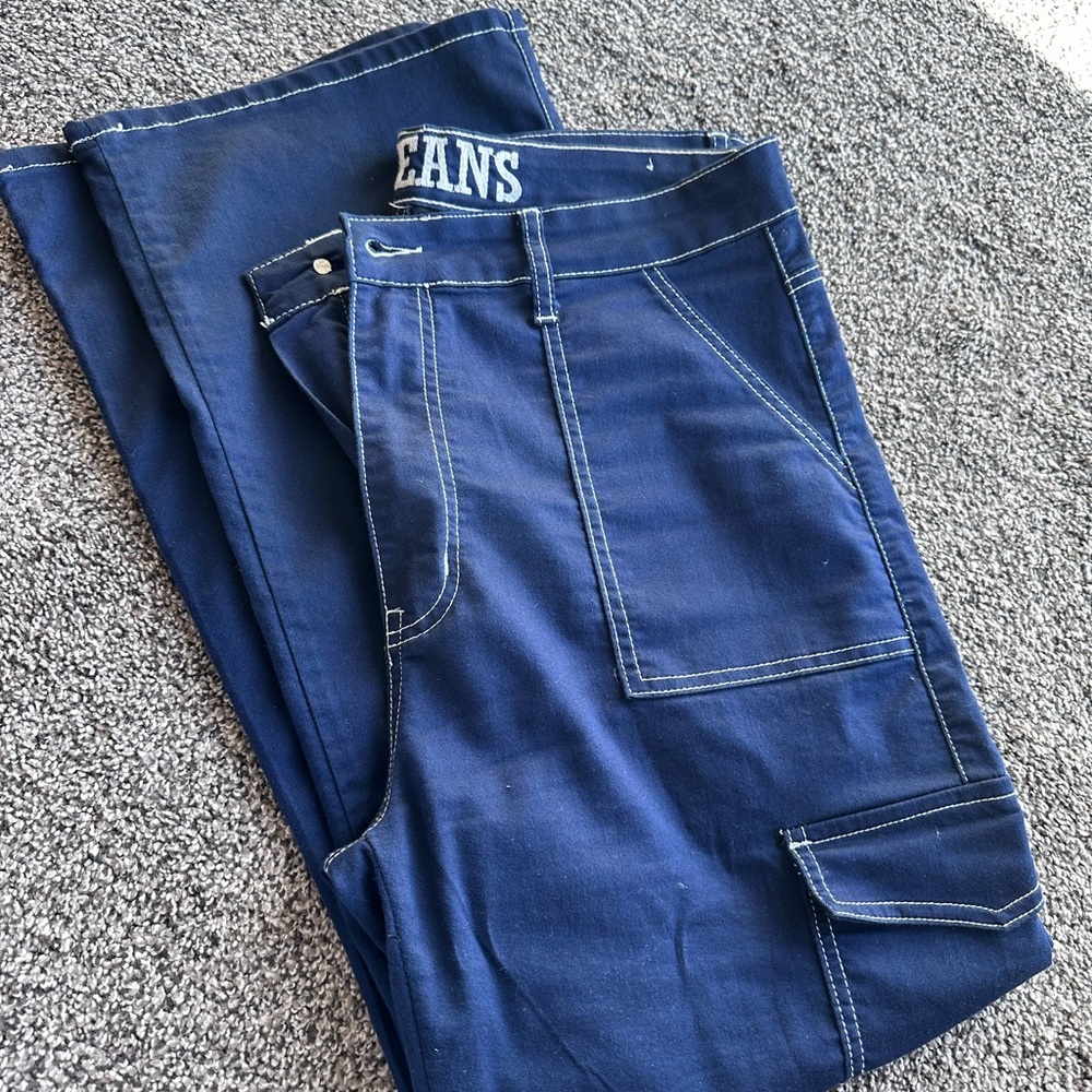 Navy Blue Cargo Pants - Picture 9 of 9